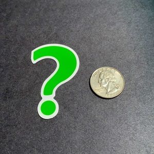Weird question mark sticker